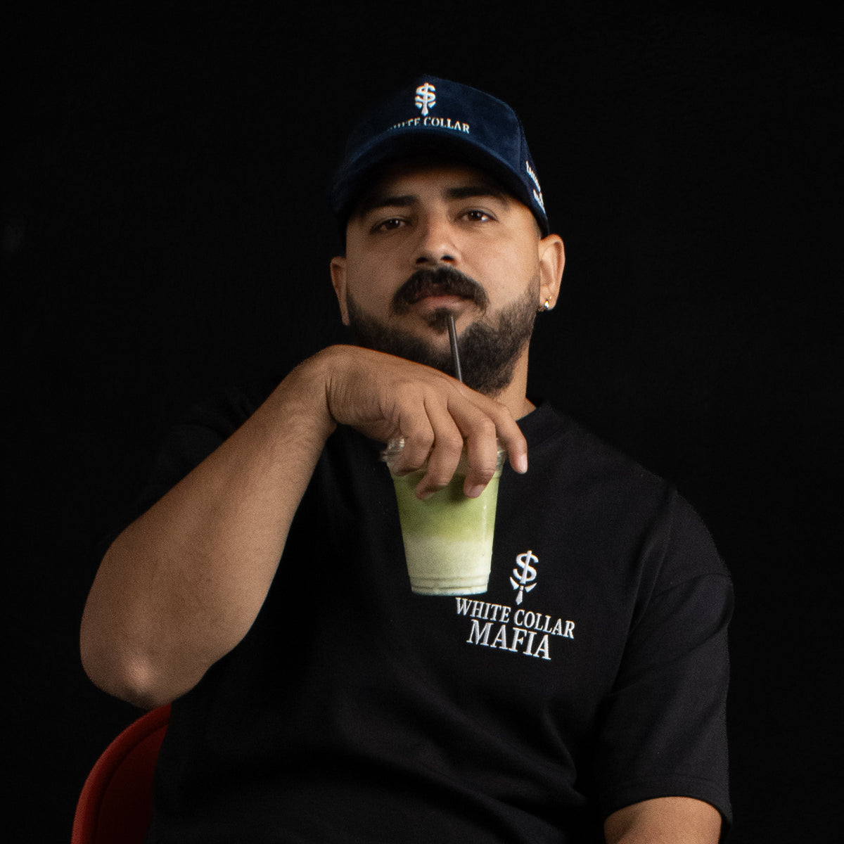 Suede Trucker Cap - Navy