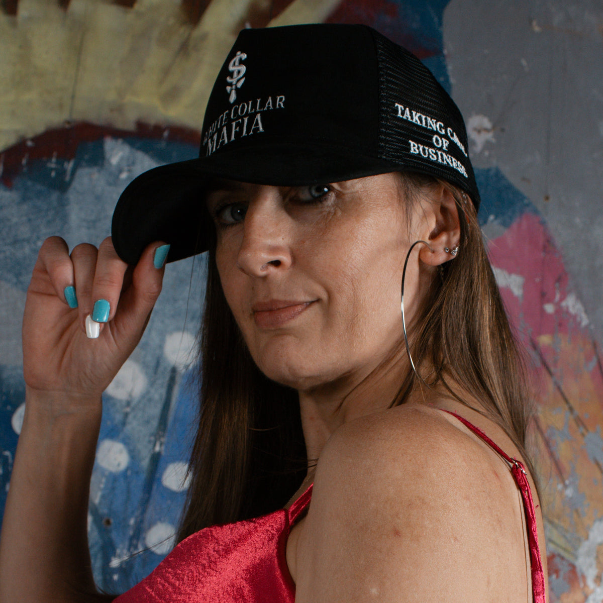 Suede Trucker Cap - Black